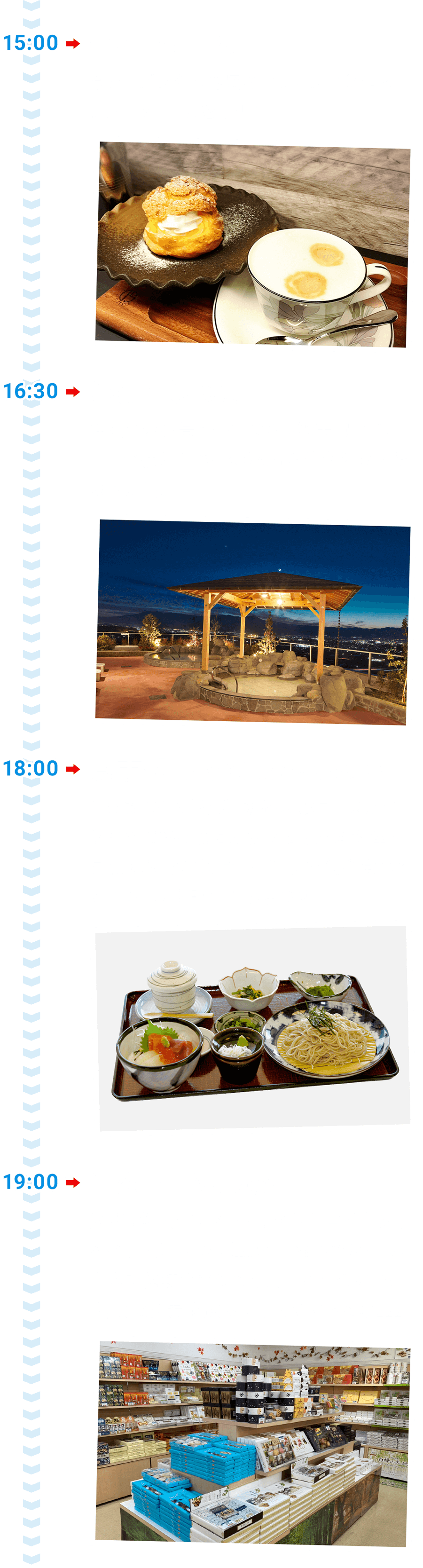 日帰りプランタイムテーブル