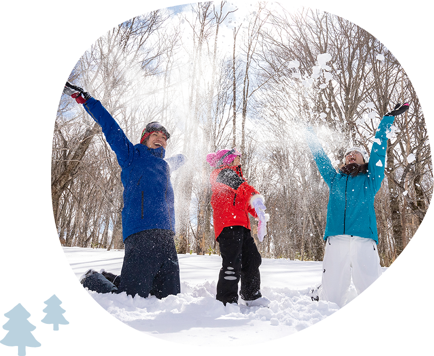 ふわふわの雪質