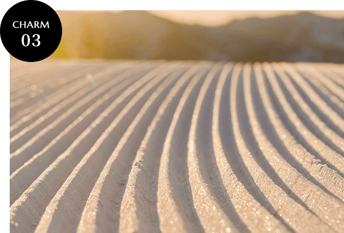 高クオリティの圧雪